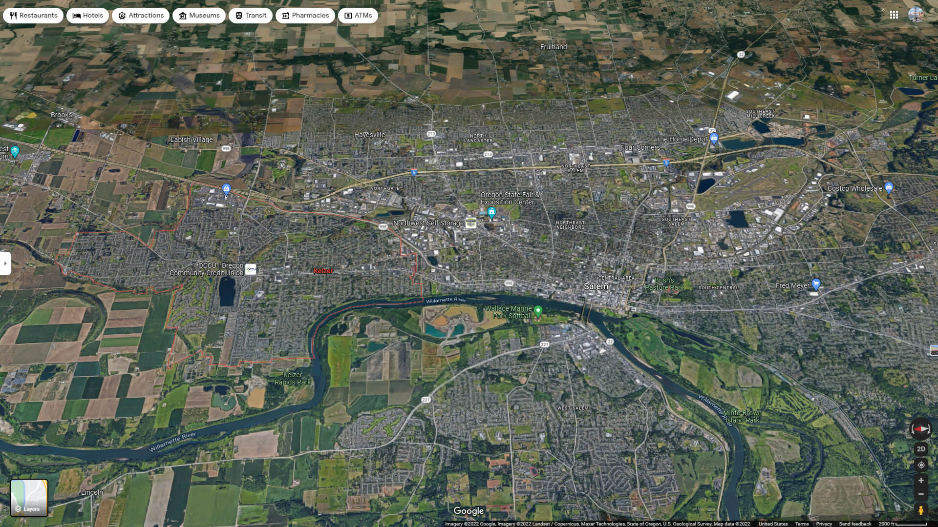 Keizer Aerial Map Oregon